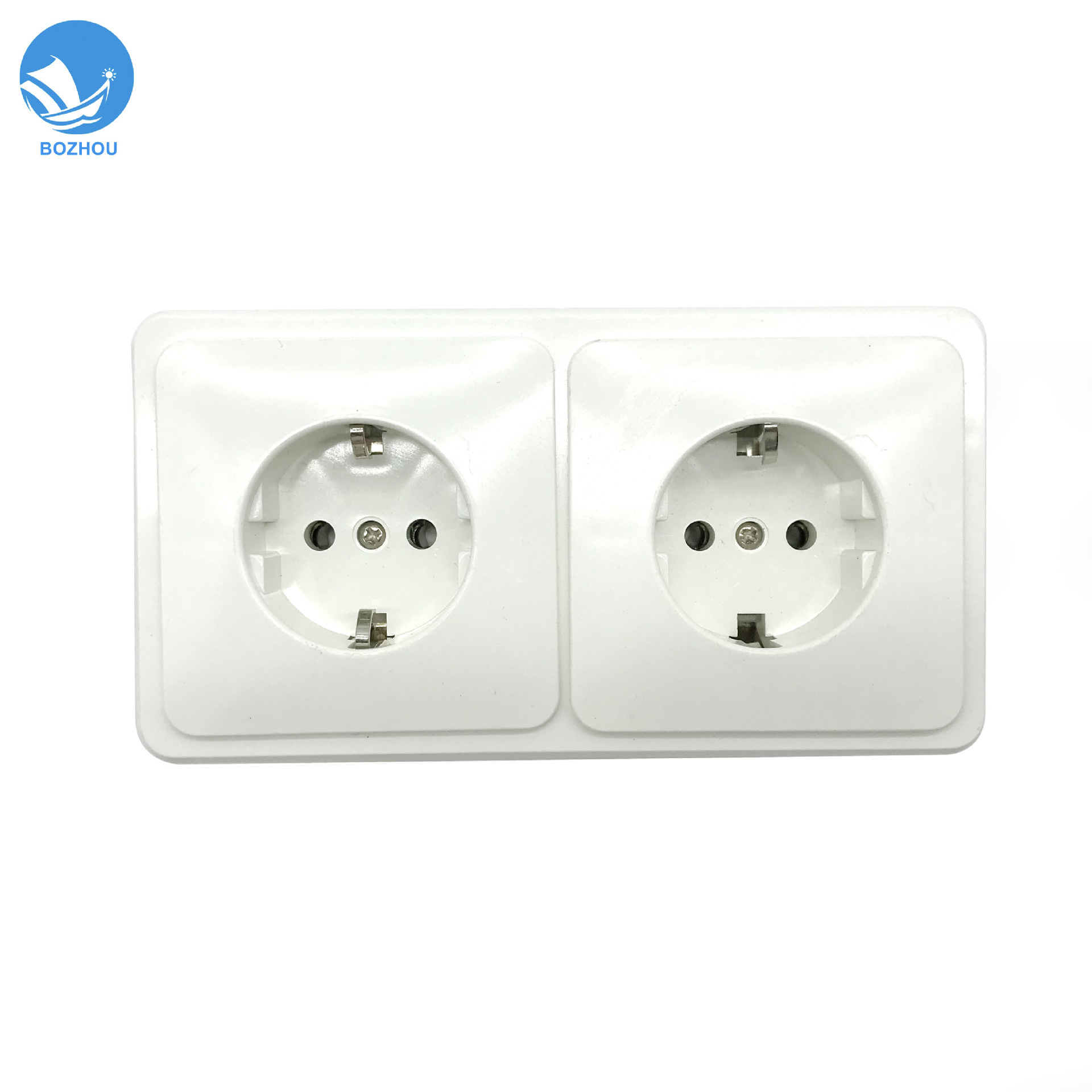 博舟船用暗装舱窒插座澳标插座联体电源插座面板16A钢化玻璃面板