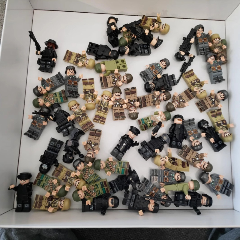 国境を越えた軍事ビルディングブロック第二次世界大戦人形コレクションシリーズ武器土嚢ビルディングブロック子供のおもちゃ組み立てビルディングブロックミニフィギュア|undefined