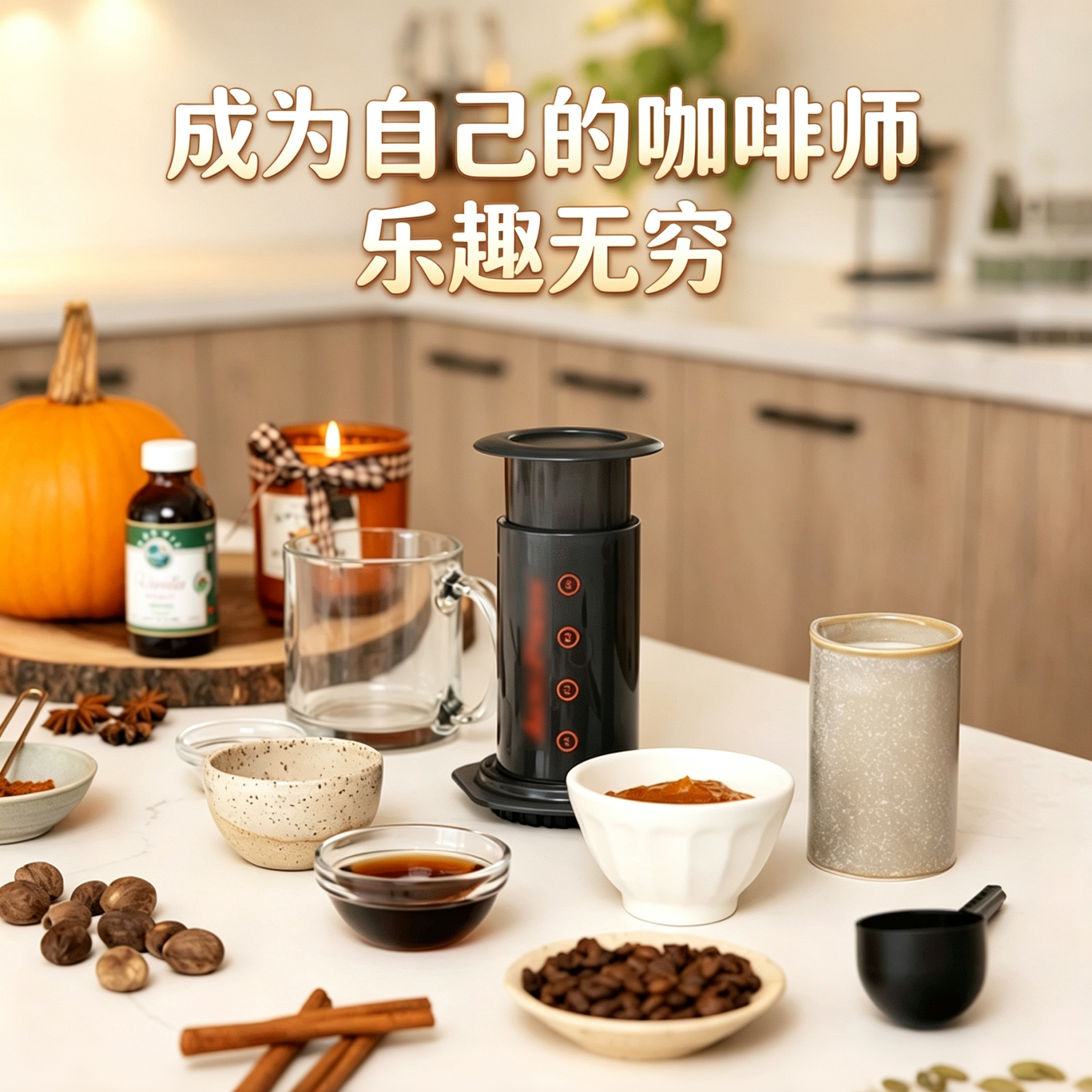 Cafeteira portátil AeroPress para acampamento, piquenique, uso externo, feita à mão, com filtro de papel, para café prensado francês.