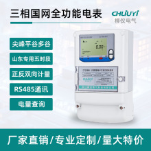 三相四线DTZ智能电表双RS485通讯国网峰谷平0.5S级分时计量工业