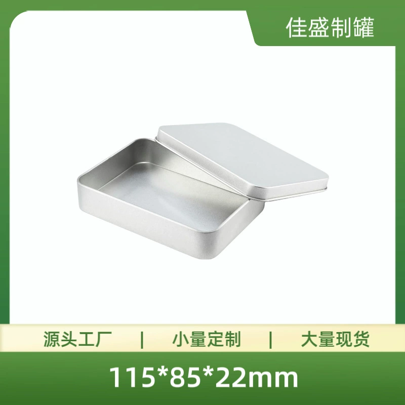 Прямоугольная жестяная коробка с ПВХ-окном для хранения ножниц для ногтей, украшений, игровых карт, металлическая упаковка, железная коробка