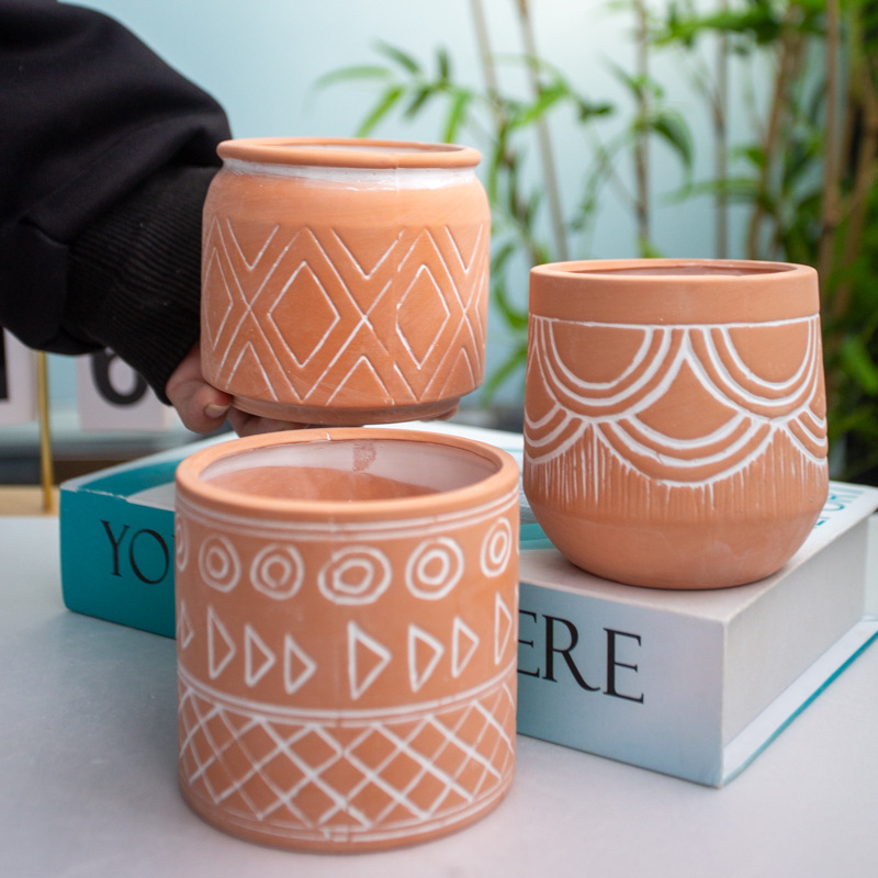 Succulent Flower Pots, Old Pile Flower Pots, Coarse Pottery Pots, Red Clay Pots, Master Pots, Pottery Pots, Handmade Retro Ceramic Flower Pots