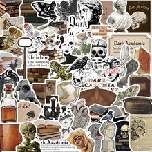 50张日韩ins风跨境dark academia涂鸦贴纸电瓶车行李箱电脑