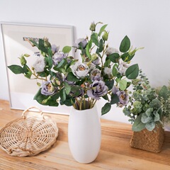 仿真花玫瑰花廠家裝飾家居婚慶路引花手捧花牆植物牆假花MW37331