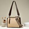Leather universal advanced fashionable one-shoulder bag for leisure, 2023 collection, high-end, genuine leather