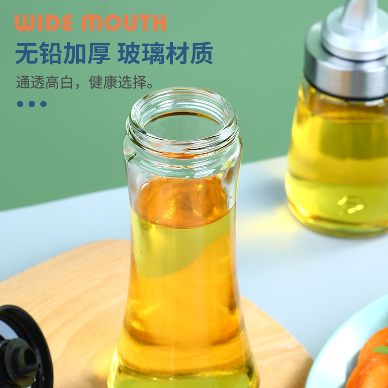 厂家批发按压液体调味瓶透明玻璃油壶家用酱油醋橄榄油瓶分装瓶子|undefined
