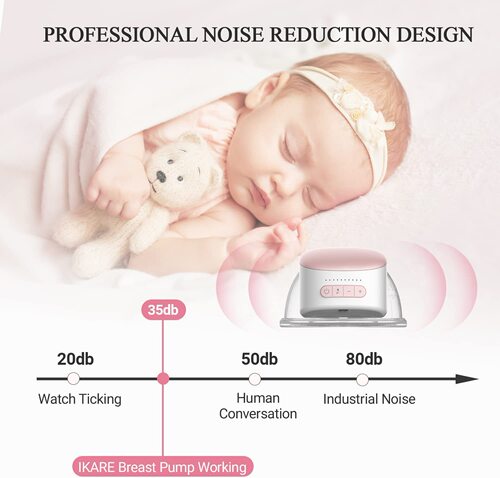 Hand-free Painless Portable Electric Breast Pump with 3 Modes, Rechargeable Travel Breast Pump