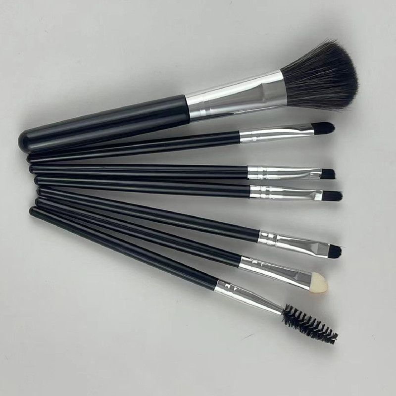 7 pinceles de maquillaje traje portátil delineador de ojos pestañas ceja maquillaje cepillo herramientas de maquillaje pequeño conjunto cepillo image 3