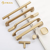 Northern Europe golden cupboard drawer Door handle modern Simplicity Shakin Cabinet door handle aluminium alloy handle