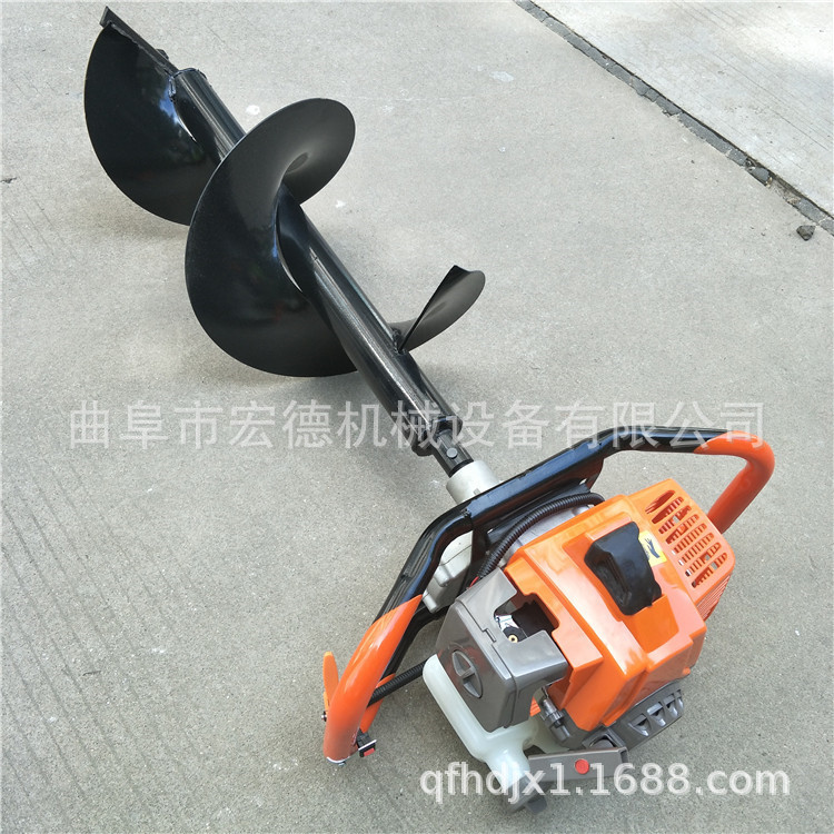 汽油种树打孔机 手提式植树挖坑机 小型埋杆钻坑机图片