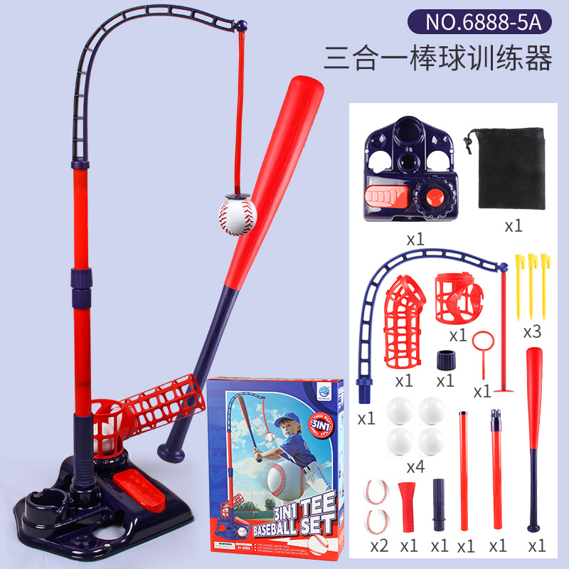 Juguetes deportivos de ocio para niños con un botón de lanzamiento de béisbol lanzador de pies para interiores y exteriores juego de béisbol deportivo