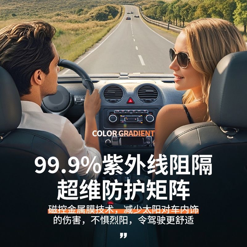 Imperial Purple Colorful Car Glass Film Front Windshield Sunscreen Insulation Film Glass High Privacy Ghost Rose Solar Film