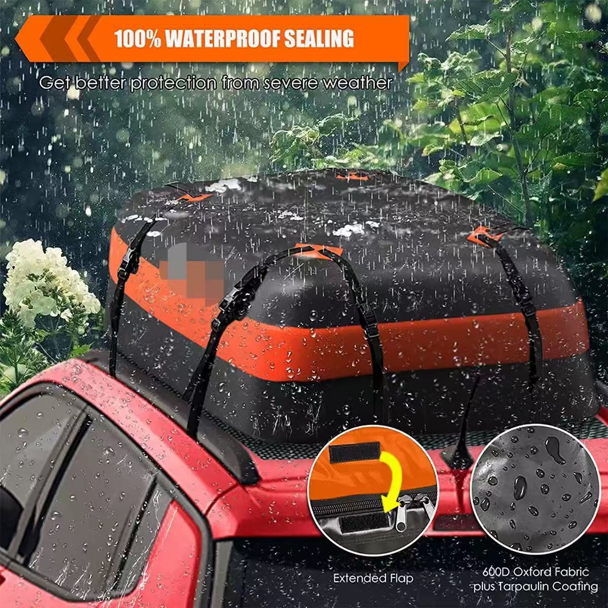 Car Rainproof Luggage Bag, Outdoor Roof Luggage Bag, Wear-Resistant Storage Bag, Waterproof Roof Luggage Bag, Large Capacity