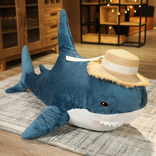 ins simulation shark pillow Amazon plush toy sea life great white shark doll comfort doll wholesale