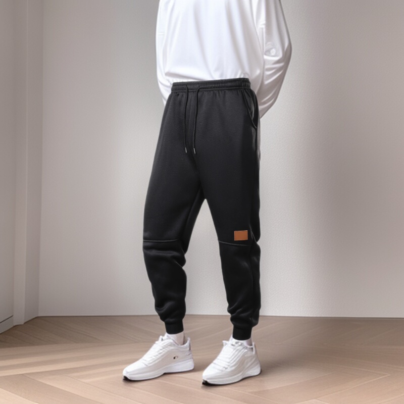 Cross-Border Popular Autumn Pants for Men, Spring and Autumn Thin Fleece Jogger Sweatpants, Men's Loose Fit Sweatpants, European Size