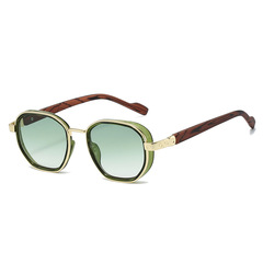 2025跨境新款多边形时尚太阳镜 欧美简约经典中性眼镜sunglasses