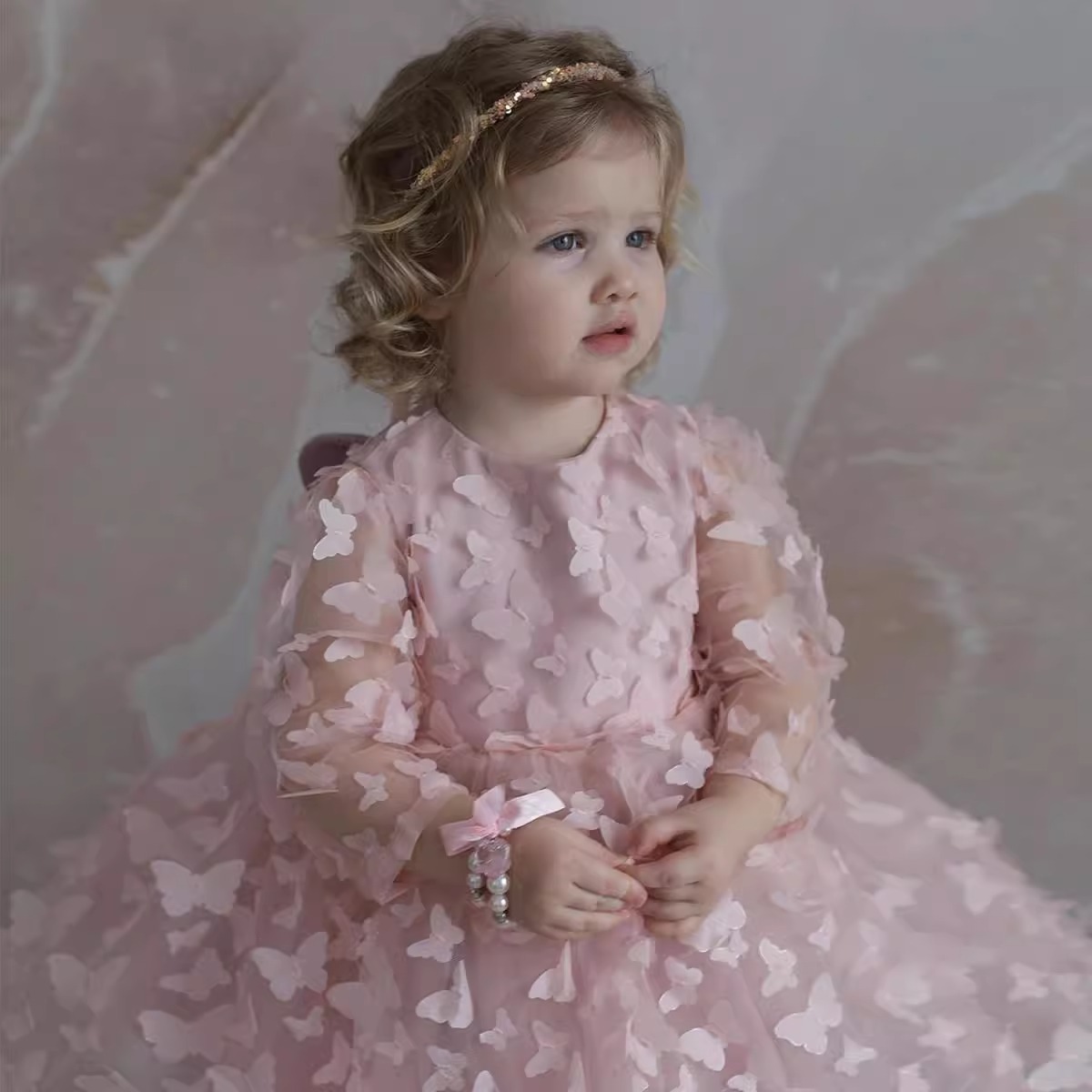 Robe de princesse printanière pour bébés filles (0-3 ans) - Style moderne - Fibre de polyester performante_voghion.com