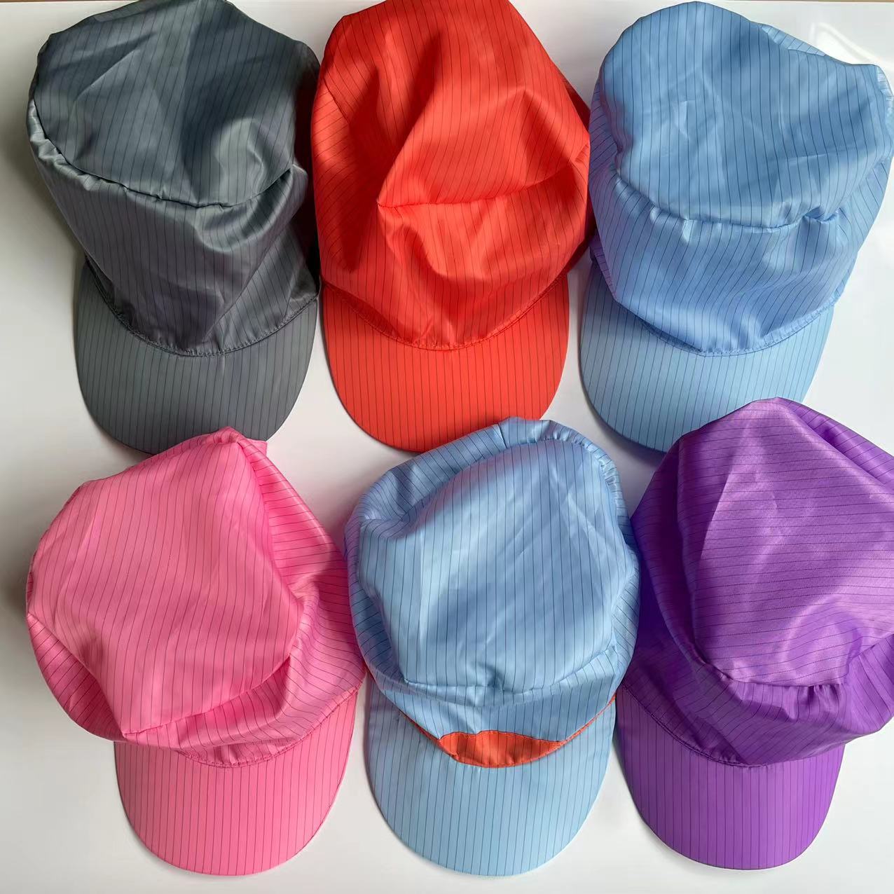 防静电太阳帽长帽檐硬舌男女鸭舌帽无尘车间工作帽棒球帽防尘帽子