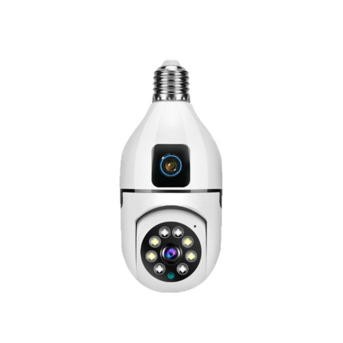 Cámara de Vigilancia Foco HD E27, ABS, Wi-Fi, Visión Nocturna a Color, para Interior y Exterior image 6