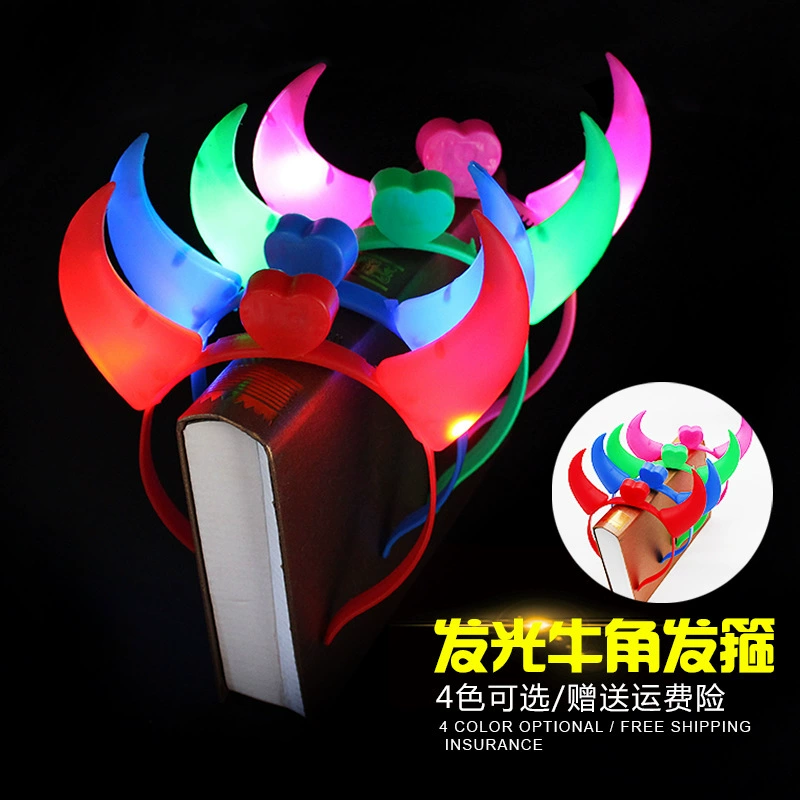 Светящиеся рога оптом детский стенд игрушка концерт реквизит блеск светодиодный обруч светящийся угловой свет