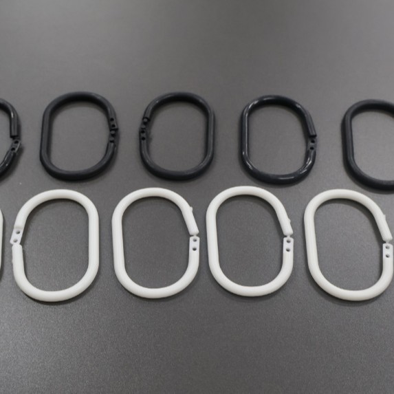 Spot quick-release PP plastic shower curtain ring buckle door curtain hook curtain cloth accessories shower curtain rod hanging ring C hook strap 3