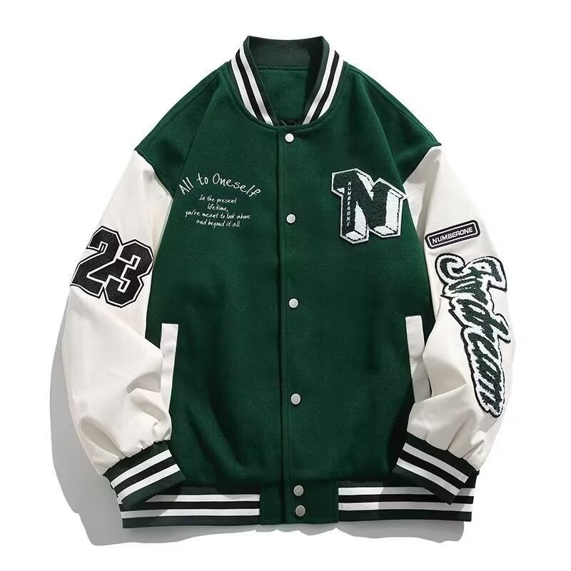 春秋季新款美式夹克外套男休闲宽松棒球服高品质开衫夹克外套男|undefined