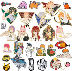 Animation peripherals Chainsaw Man brooch Cartoon metal badge Bochita Dencima Chima character collection