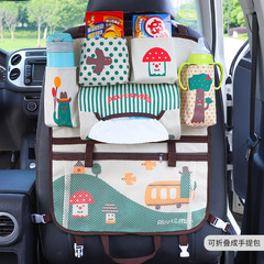 Creative cartoon car storage bag multifunctional car seat back storage hanging bag in-car storage glove box