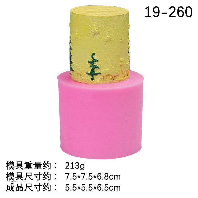 Navidad invierno coreano árbol de Navidad estrella ELK aromaterapia vela yeso chocolate tridimensional mousse molde de silicona