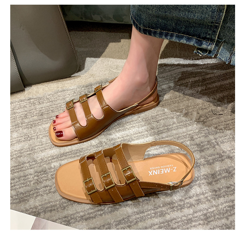 Damen Römersandalen Mit Flacher Sohle Für Den Sommer_voghion.com
