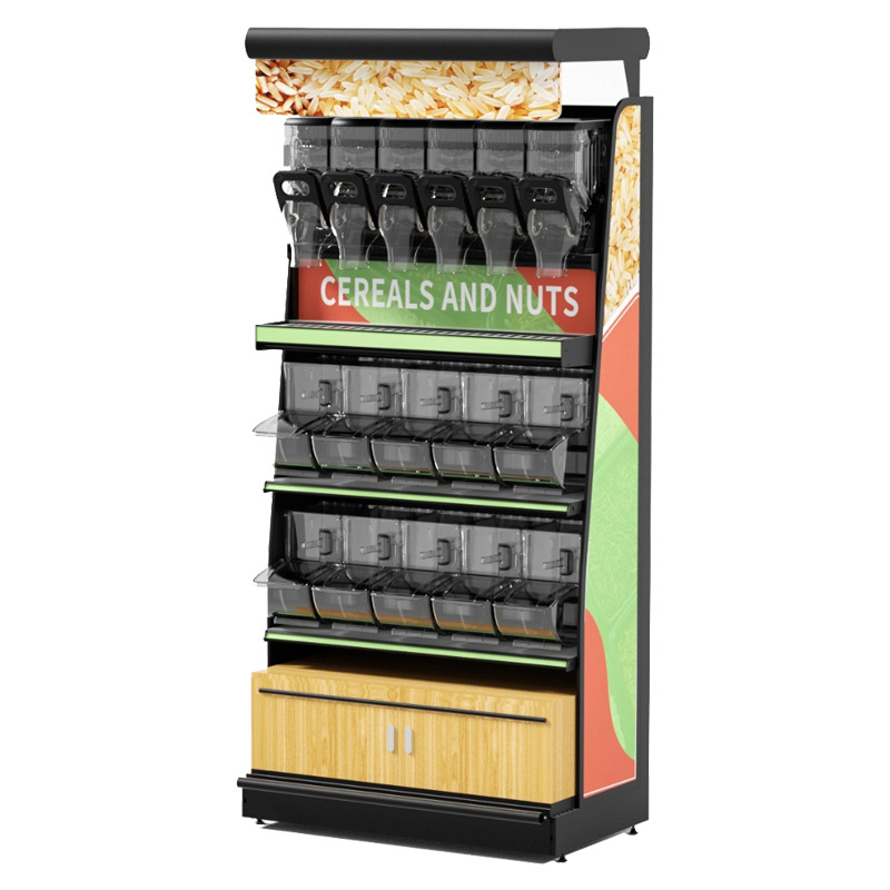 Supermercado engrosado multiplate mostrador de autoservicio ahorro de energía comercial simple snack caramelo hueco chocolate contenedor transparente image 6
