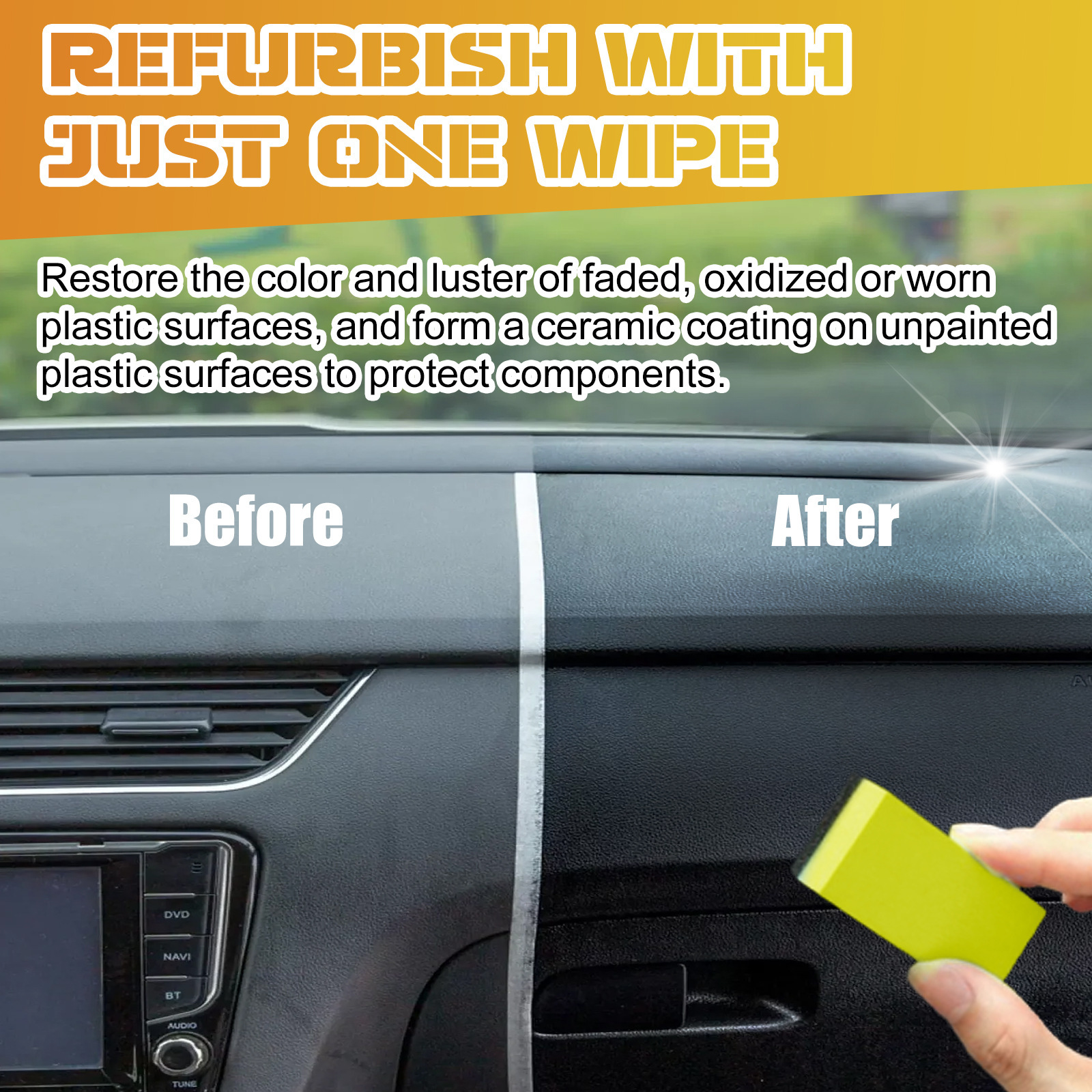 Rayhong Car Plastic Refurbishment Agent Car Leather Seat Interior Polishing, Stain Removal, Cleaning, Refurbishment and Maintenance Agent