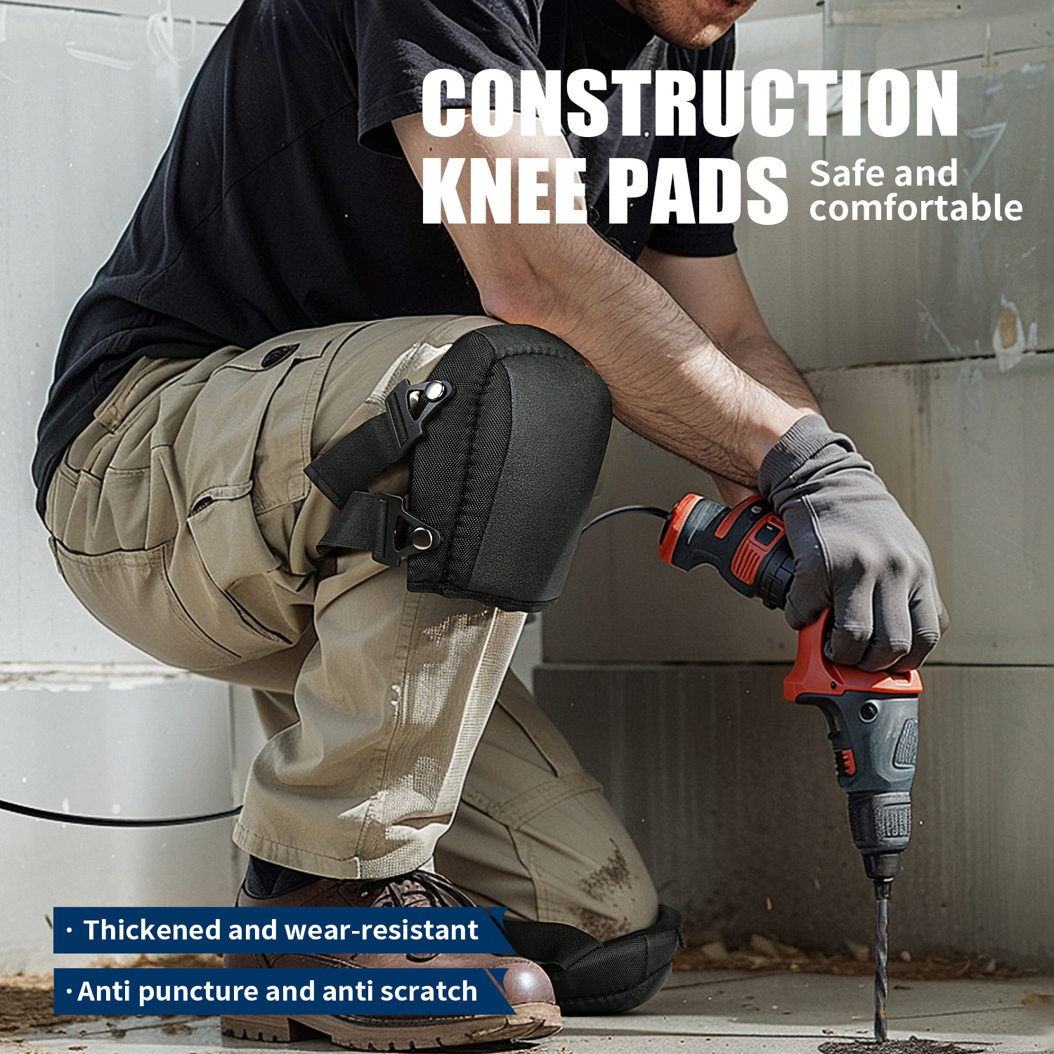 常胜客 EVA款弹性安全防护 护跪地骑行防撞防摔护腿装备劳保跨境