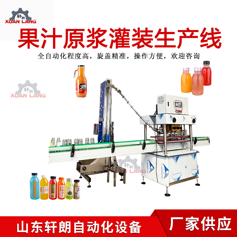 全自动茶饮料灌装生产线 玻璃瓶沙棘汁灌装机 杏子原浆灌装生产线