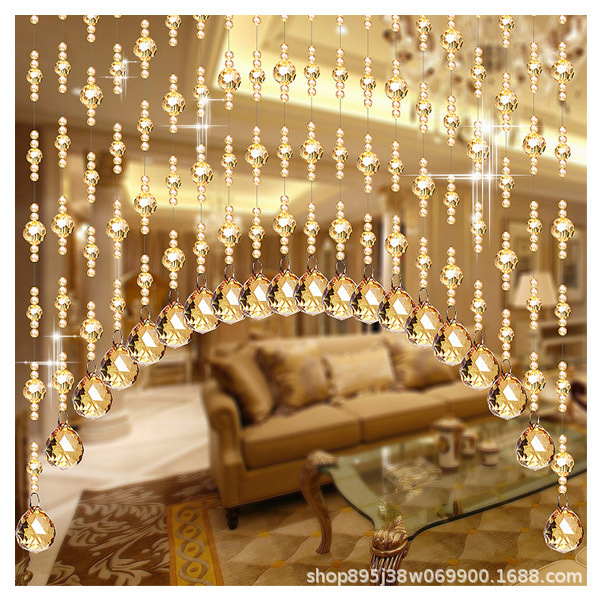 Crystal Curtain Door Curtain Bead Curtain Bathroom Door Curtain Decoration Hanging Curtain Partition Porch Screen Living Room Bedroom Partition Wind
