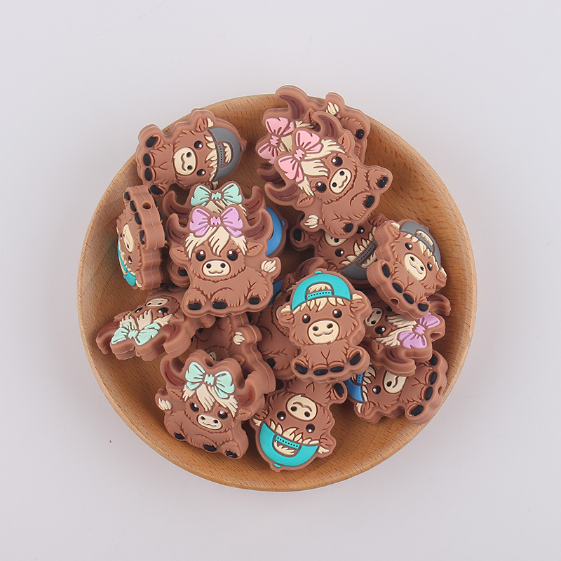 Nuevo estilo Yak Brothers cuentas de silicona dibujos animados cuentas sueltas joyas red creativa cadena de teléfono rojo di cuentas bolígrafo