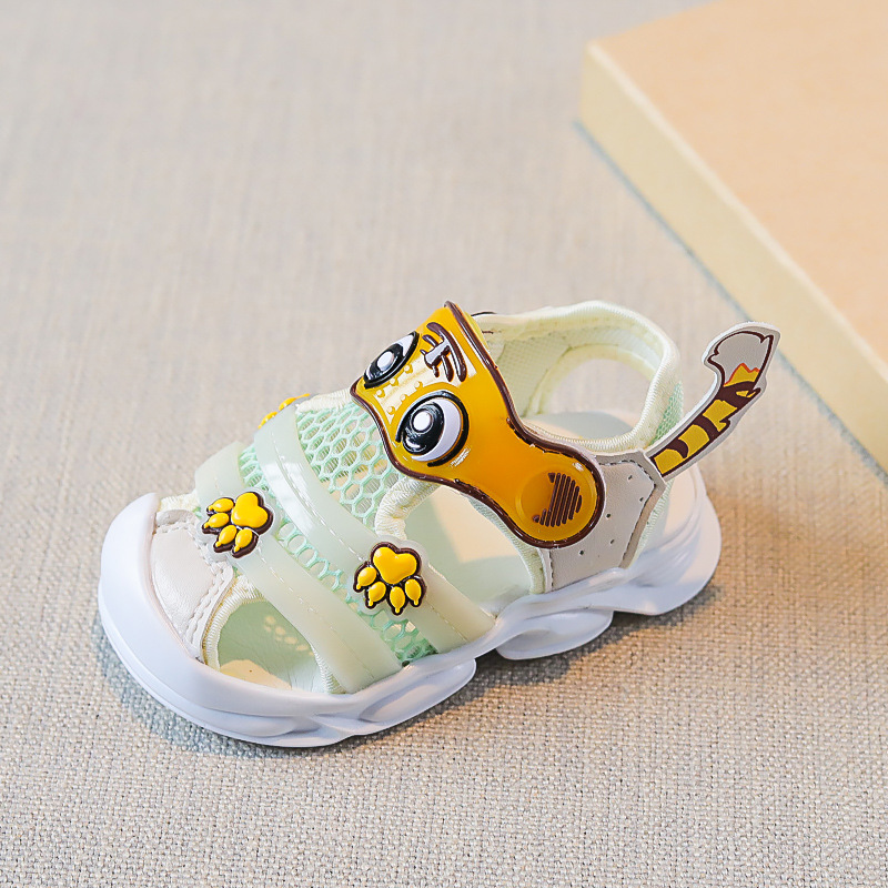 Sandalias de bebé zapatos de hombre y de mujer zapatos de niño de fondo suave zapatos de playa para niños de verano Zapatos de bebé lindo Tigre