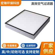 高效过滤器高效无隔板平板式空气过滤网滤芯中效袋式过滤器定制