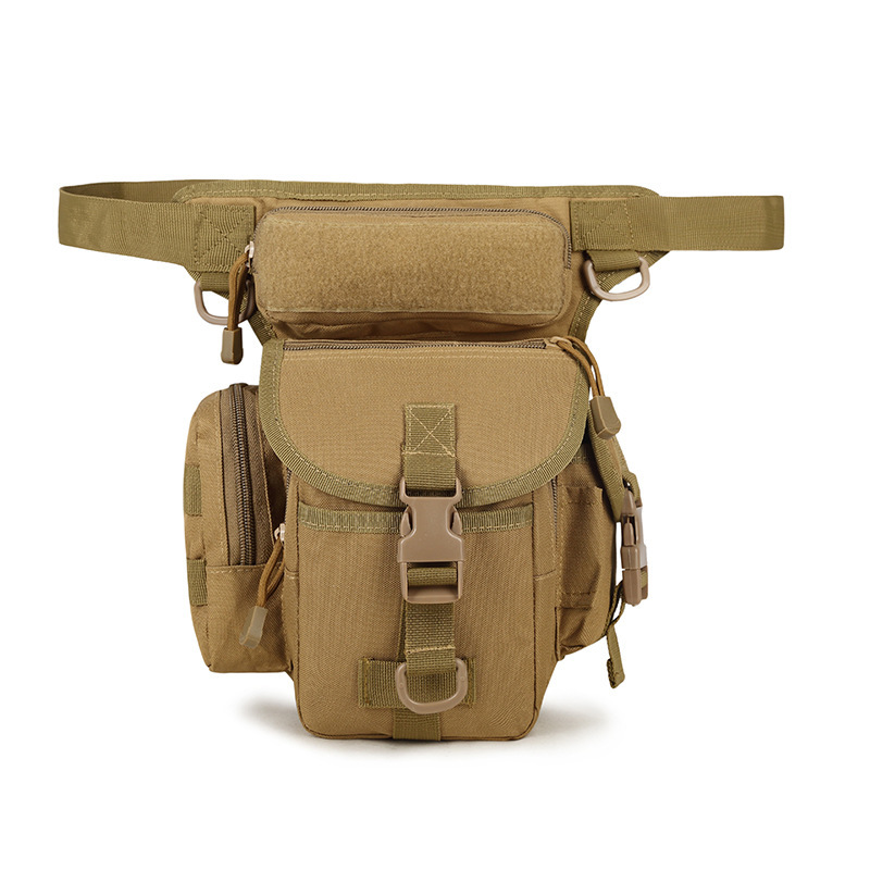 Riñonera para deportes al aire libre, bolsa para pierna cuadrada de camuflaje para ventilador militar, riñonera para ciclismo, riñonera de almacenamiento multifuncional ligera