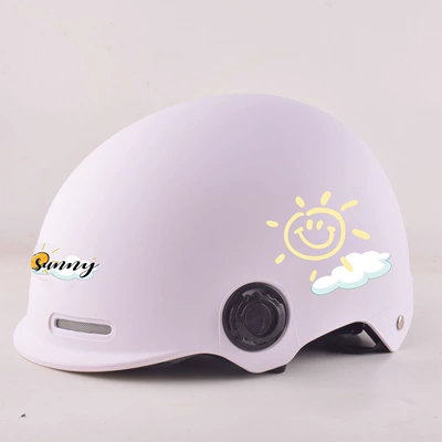 Motosiklet kaskı (dəbilqə): Newly certified electric motorcycle helmet for - sunny-day-sun-white-no-lenses-3c-upgraded-helmet