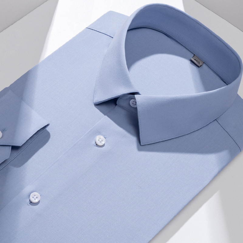 Quality Men's Healthy Acetate Shirt Long-Sleeved Modal No-Iron Anti-Wrinkle Executive Business Casual Men's Shirt White