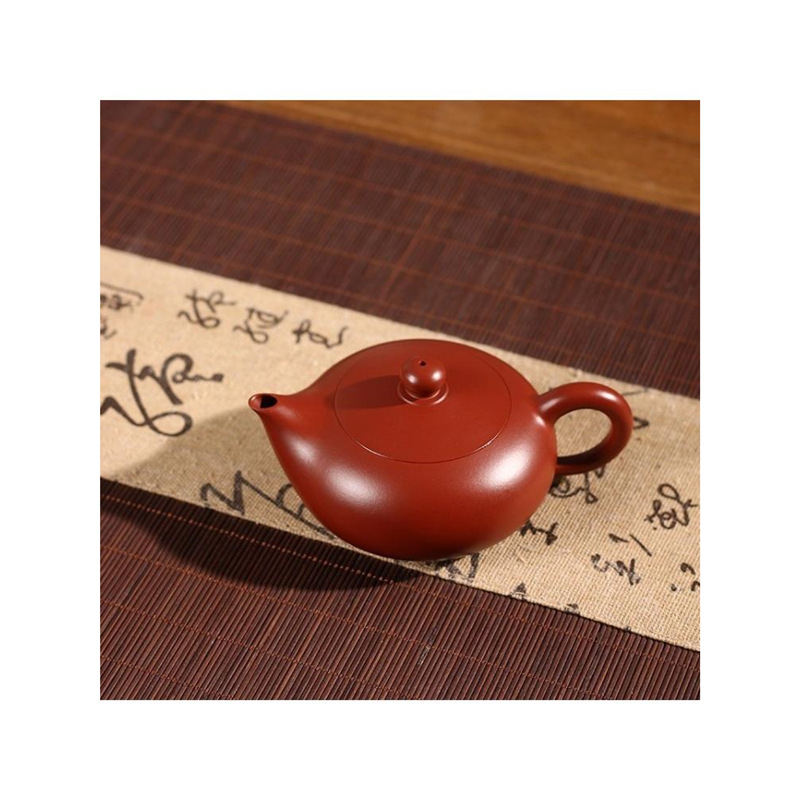 Fully handmade Da Hong Pao Feng Chu teapot, Chaozhou hand-pulled teapot, three-cup tea brewing pot, Gongfu purple clay tea pot, Zhuni clay