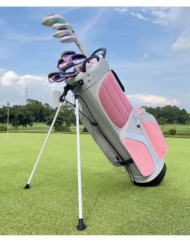Túi đựng gậy golf PGM dạng giá đỡ nhẹ 7 lỗ cho nữ — QB148 màu xám bột, QB148-Màu xám xanh lá cây chi tiết 13