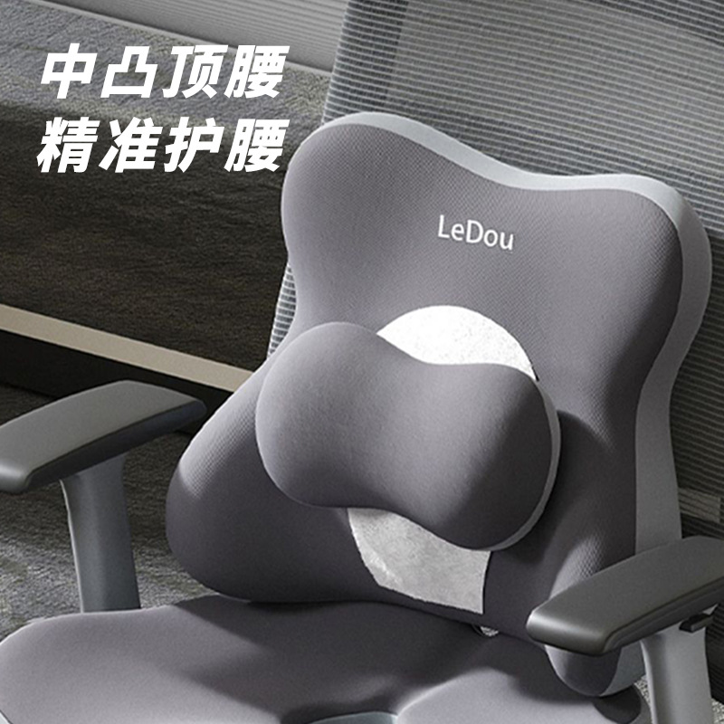 Office Lumbar Support Cushion for Chair, Memory Foam Backrest Pad for Long Sitting, Pregnancy Pillow Lumbar Cushion
