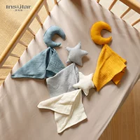 Инь Xiuli Baby хлопчатобумажная марля полотенце детка спит Xingxing Moon кукла успокаивает игрушку платка через границу