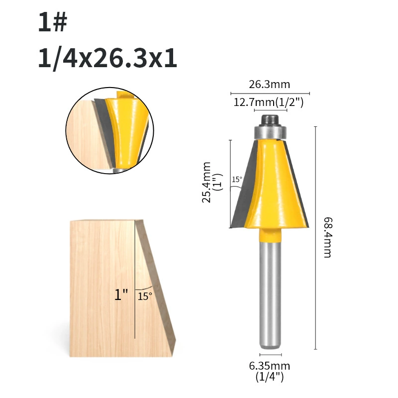 3-piece set of bevel angled knife high-grade bevel edge knife bevel blade woodworking milling cutter 15 degrees 22.5 degrees 30 degrees bevel angle knife