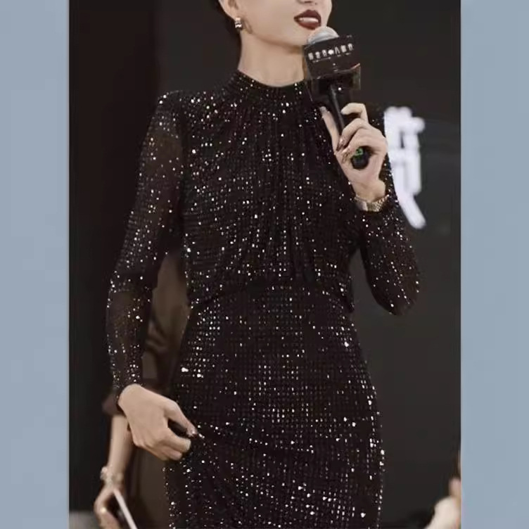 Xiaoxiangfeng Has a Powerful Aura, a High-End and Super Good-Looking Formal Occasion Elegant Dress, Autumn Dress for Women, 2024 New Style