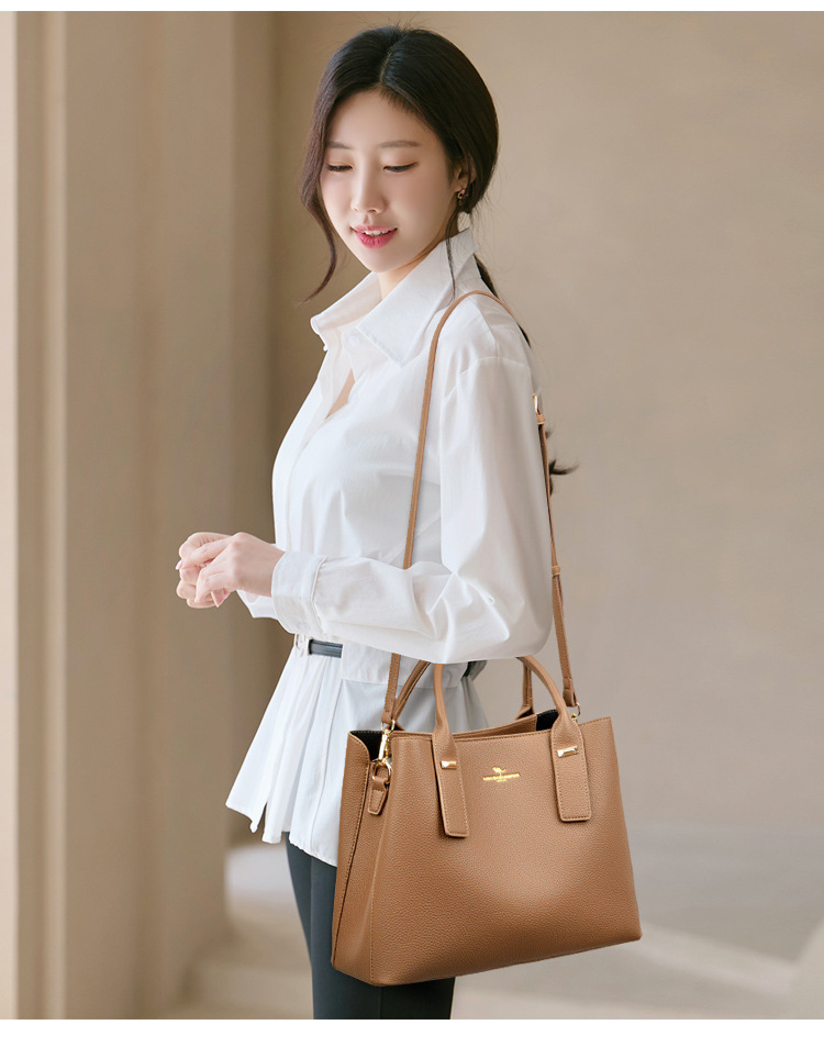 Elegant Women's Pu Leather Tote Bag, Versatile Shoulder Handbag_voghion.com