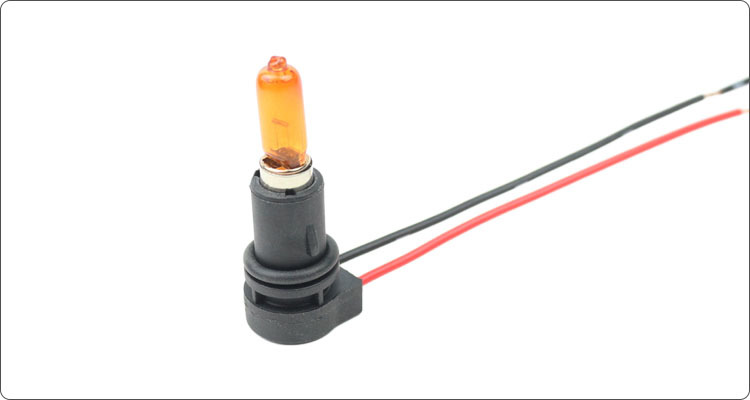 H21w car turn signal socket 120 ° Bay9s socket with bent pins and copper core wire