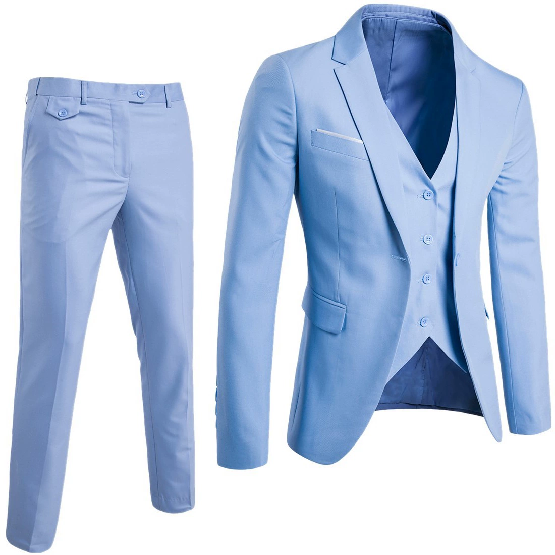 Кореянский классический пиджак для работы, slim fit, полный комплект